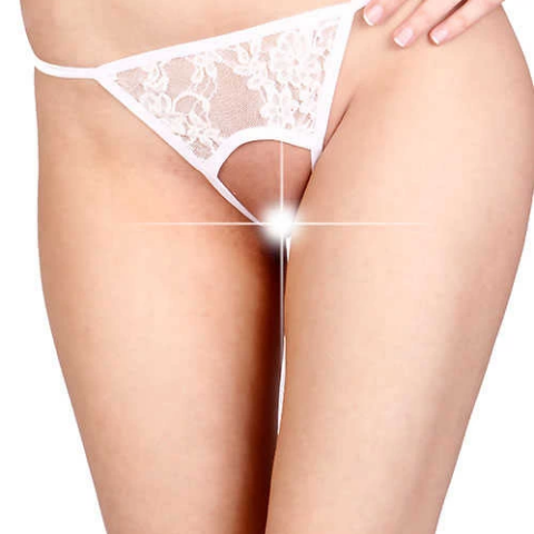 Tegan Beyaz Özel Bölgesi Açık Fantazi String TM1163