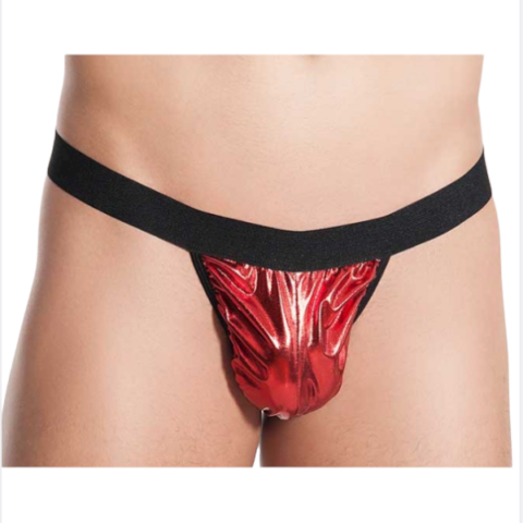 Tegan Fantezi Kırmızı Lame Seksi Erkek String – Tanga TG274590