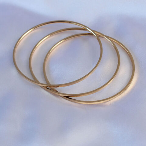Tegan 316L Çelik Gold Renk Ajda Model Kadın 65 mm Bilezik TG27BB5361