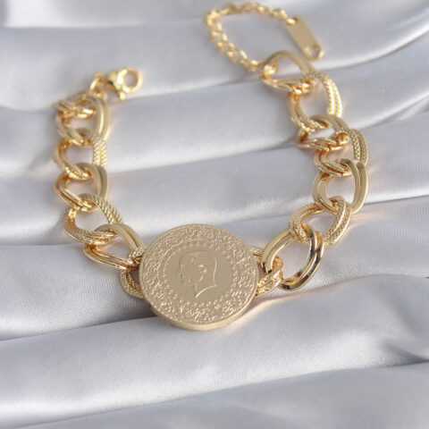 Tegan 316L Çelik Gold Renk Tam Gold Model Samanyolu Kadın Bileklik TG27BB5866