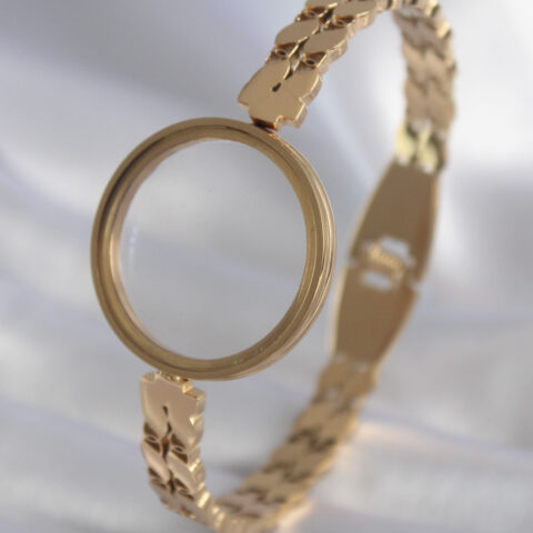 Tegan 316L Çelik Gold Renk Arpa İşleme Açılabilir Fanus Model Kadın Kelepçe TG27BB5911