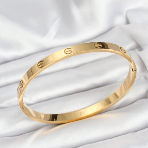 Tegan 316L Çelik Gold Renk 65 mm Kadın Kelepçe Bileklik TG27BB7912