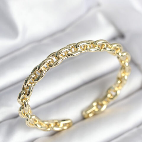 Tegan Zincir Model Gold Renk Pirinç Kadın Bileklik TG27BB8016