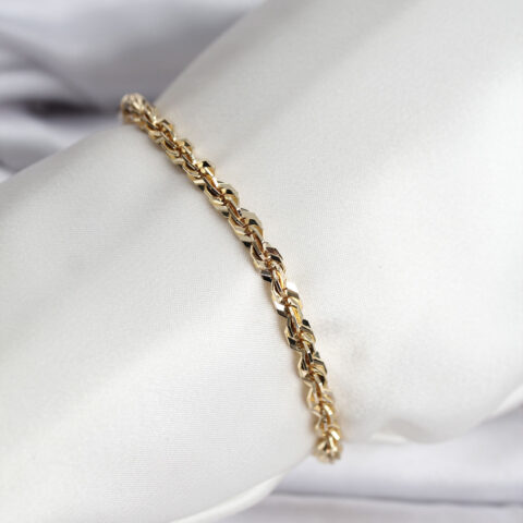 Tegan 14K Gold Renk Kaplama Burgu Zincir Model CM Kadın Bileklik TG27BB8135