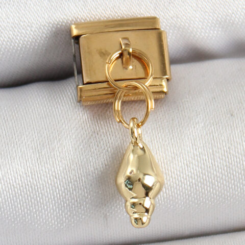 Tegan 316L Çelik Sallantılı Deniz Kabuğu Model Gold Renk Nomination Charm TG27BC1437