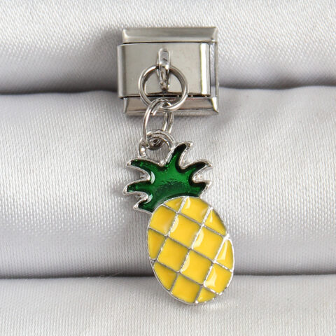 Tegan 316L Çelik Gümüş Renk Ananas Model Nomination Charm TG27BC1496