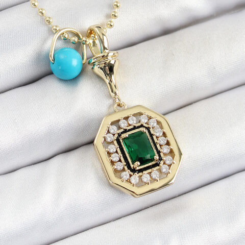 Tegan Gold Renk Pirinç Zirkon Taşlı Kadın Serenay Kolyesi TG27BKO10304