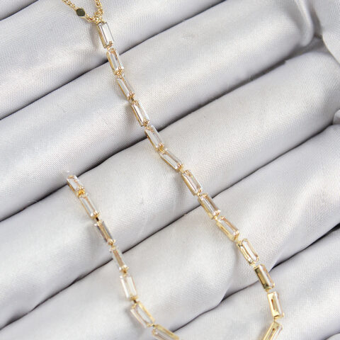 Tegan Pirinç Zirkon Taşlı Model Gold Renk Y Kolye TG27BKO10450