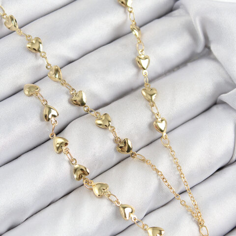 Tegan Pirinç Zirkon Taşlı Kalp Model Gold Renk Y Kolye TG27BKO10457