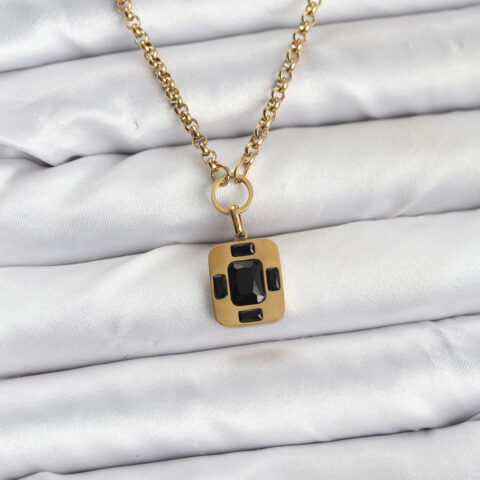 Tegan 316L Çelik Zincir Gold Renk Vintage Model Kadın Kolye TG27BKO10687