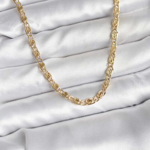 Tegan 14K Gold Renk Kaplama Zincir Model CM Kadın Kolye TG27BKO10737