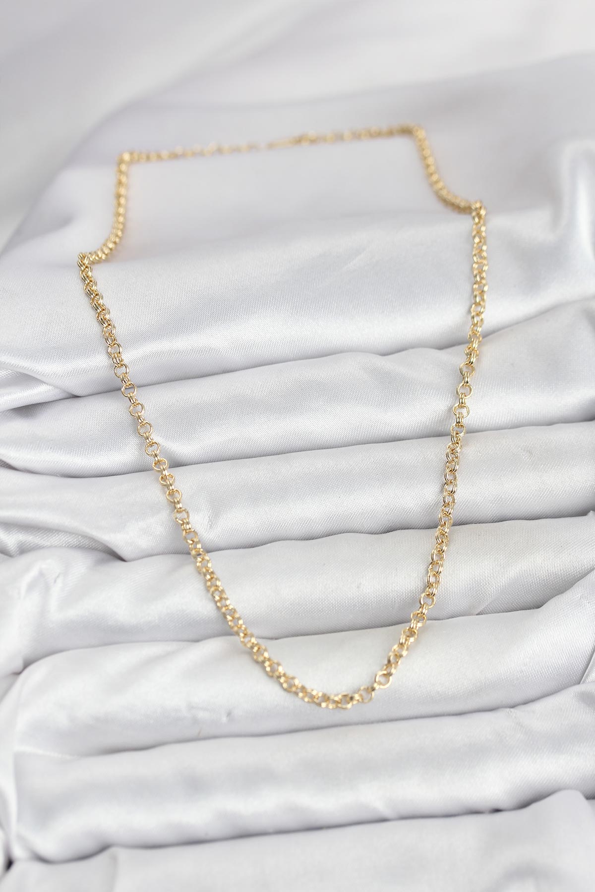 Tegan CM Gold Renk Pirinç Halkalı Model Kadın Kolye TG27BKO10914