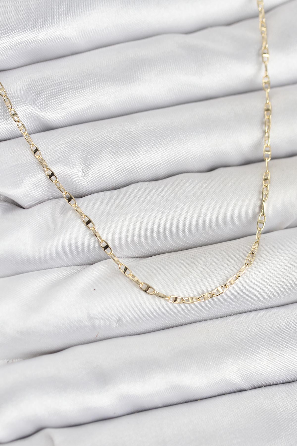 Tegan CM 14K Gold Renk Pirinç Gemi Zinciri Model Kadın Kolye TG27BKO10918