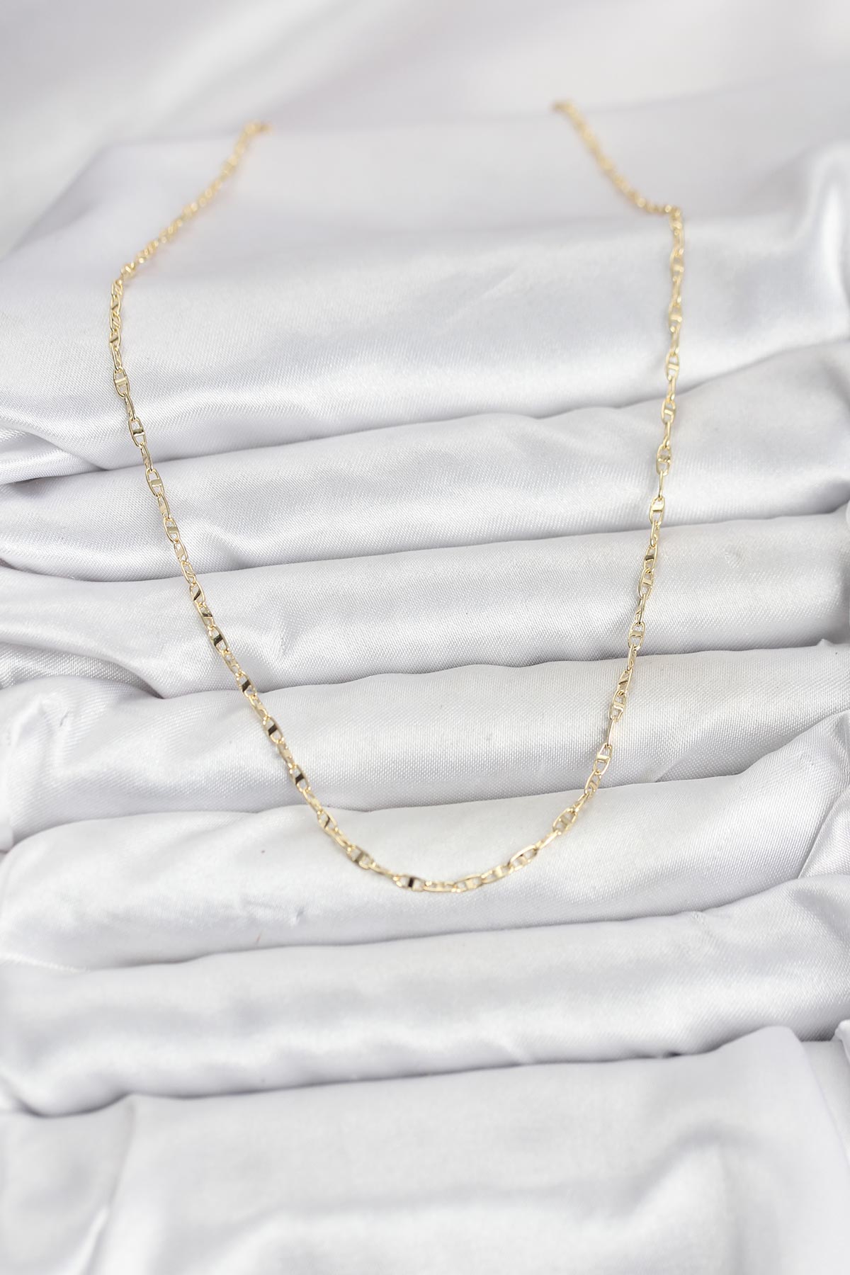 Tegan CM 14K Gold Renk Pirinç Gemi Zinciri Model Kadın Kolye TG27BKO10918