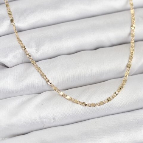 Tegan CM 14K Gold Renk Lazer İnce Zincirli Kadın Kolye TG27BKO10926