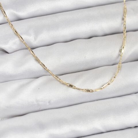 Tegan CM 14K Gold Renk Pirinç Ataç Zincir 60 cm Kadın Kolye TG27BKO10928