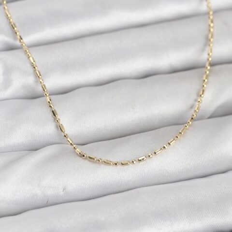 Tegan CM 14K Gold Renk Zincirli 60 cm Kadın Kolye TG27BKO10938