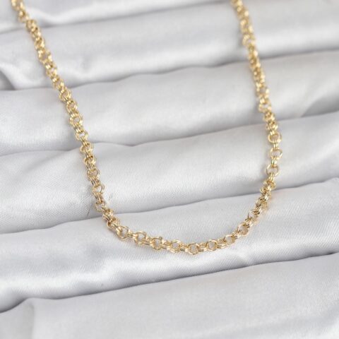Tegan CM 14K Gold Renk Halka Zincir Model 60 cm Kadın Kolye TG27BKO10951