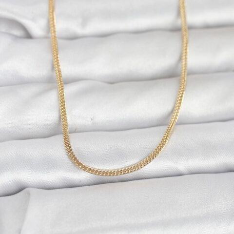 Tegan CM 14K Gold Renk Dolgun Zincir Model 60 cm Kadın Kolye TG27BKO10954