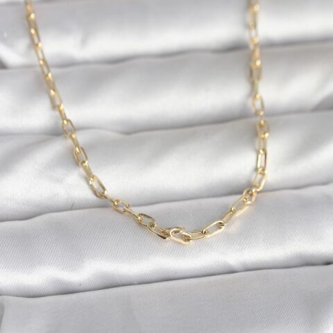 Tegan CM 14K Gold Renk Ataç Zincir Model 50 cm Kadın Kolye TG27BKO10979