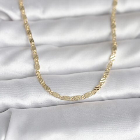 Tegan CM 14K Gold Renk Çizgi Lazer Model 60 cm Kadın Kolye TG27BKO10982