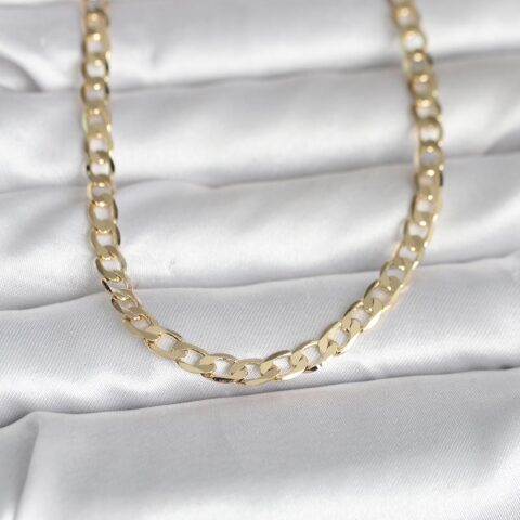 Tegan CM 14K Gold Renk Kalın Zincir Model 60 cm Kadın Kolye TG27BKO10991