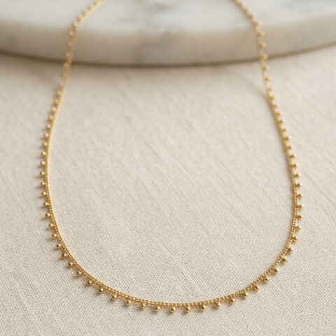 Tegan Gold Renk Topçcuk Model 60 cm Kadın Kolye TG27BKO11212