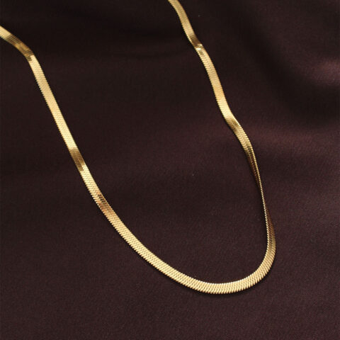 Tegan 316L Çelik Gold Renk 60 cm İtalyan Zincir Kolye TG27BKO6230