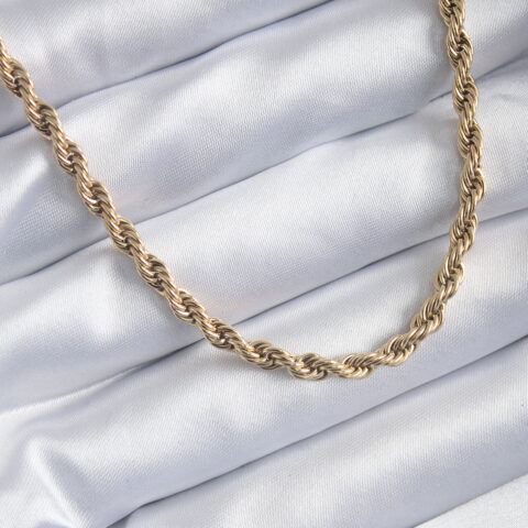 Tegan 316L Çelik Gold Renk 60 cm Burgu Model Kadın Kolye TG27BKO7973