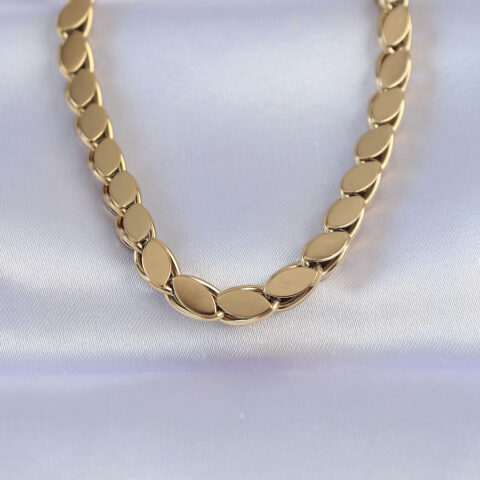 Tegan 316L Çelik Gold Renk Arpa Model Kolye TG27BKO8748