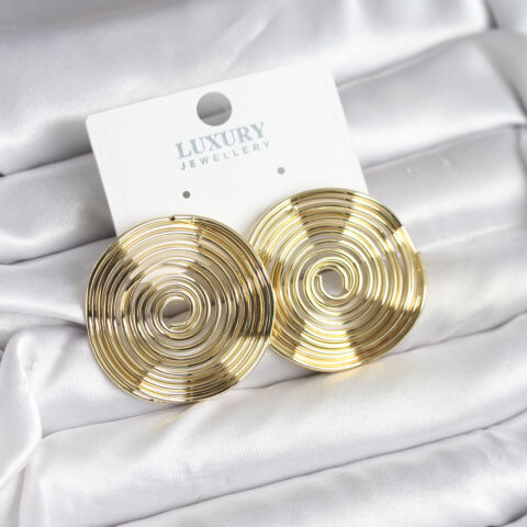 Tegan Pirinç Gold Renk Circle Model Kadın Küpe TG27BKP11435