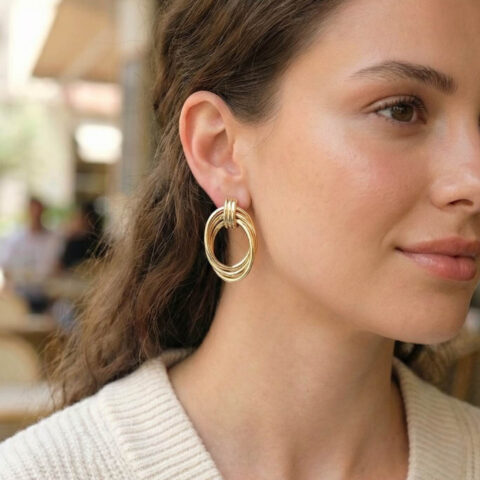 Tegan Pirinç Gold Renk Damla Model Vintage Kadın Küpe TG27BKP11628
