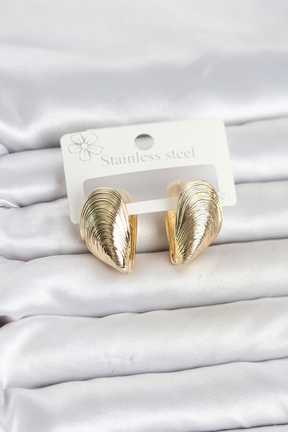 Tegan 316L Çelik Gold Renk Midye Model Kadın Küpe TG27BKP11863