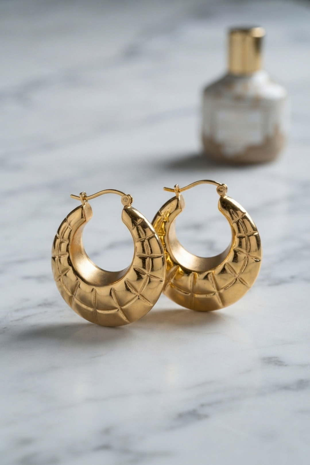 Tegan 316L Çelik Gold Renk Bohem Halka Model Küpe TG27BKP12027