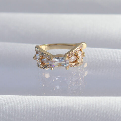 Tegan Pirinç Gold Renk Zirkon Taş Kaplama Earcuff Küpe TG27BKP9337