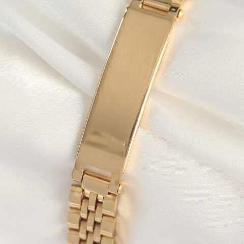 Tegan 316L Çelik Gold Renk Zincir Künye Model Erkek Bileklik TG27EB3719